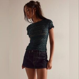 Free People Angelina Lace Tee